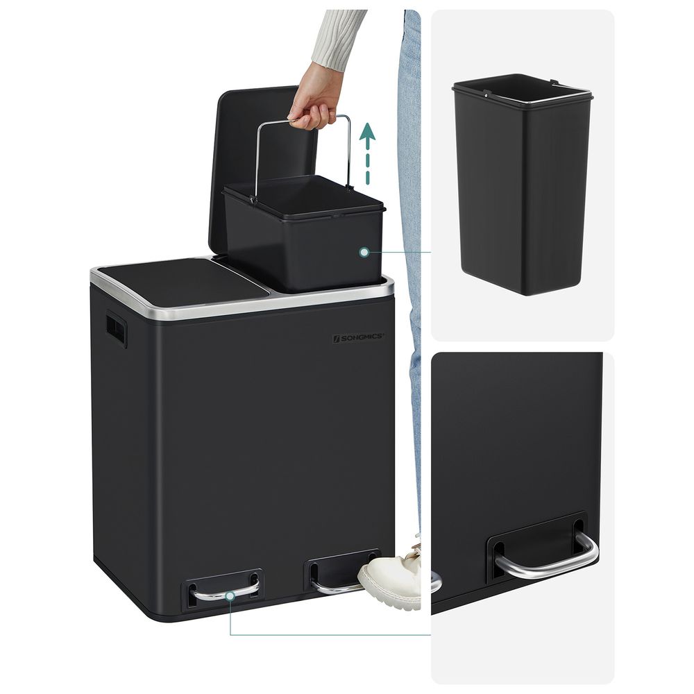 0066 Dviguba šiukšliadėžė