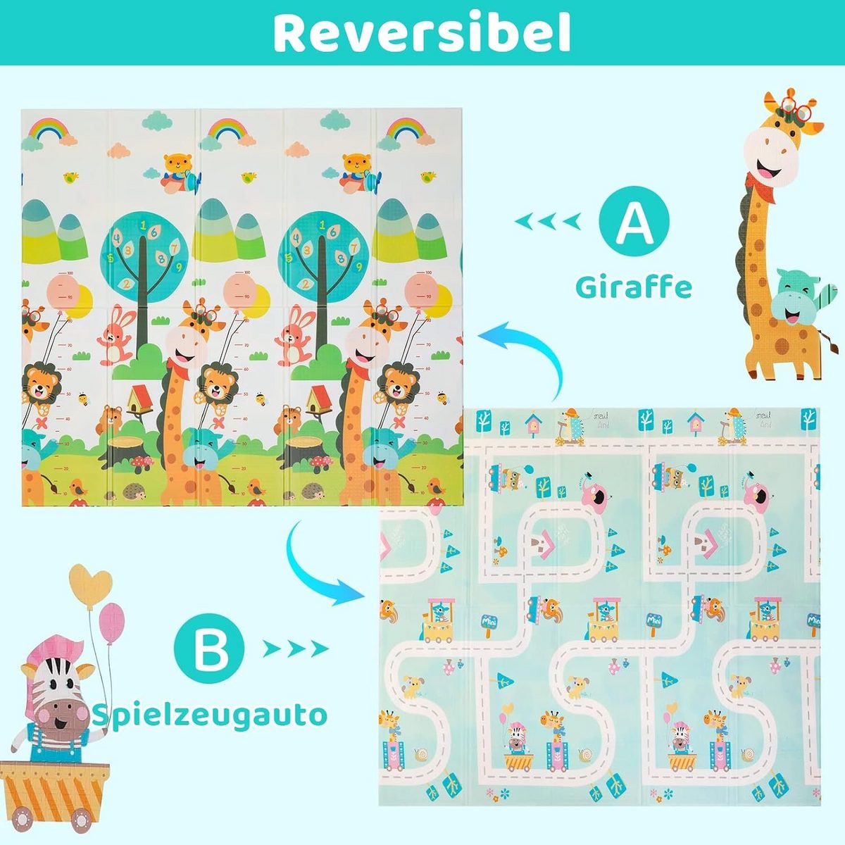 0070 Dvipusis edukacinis kilimėlis