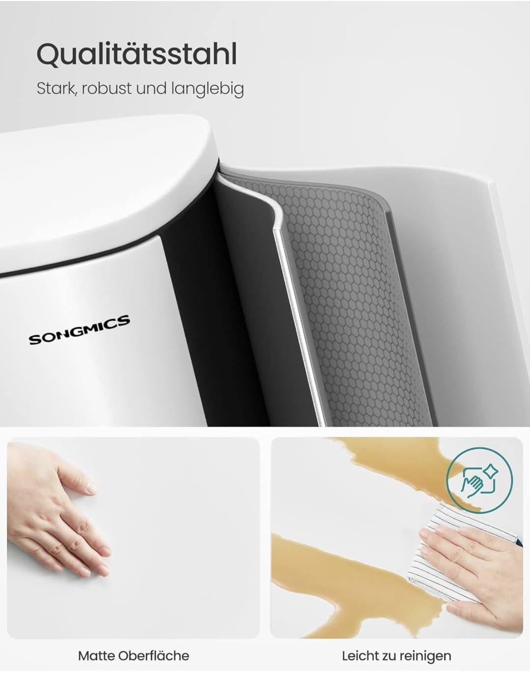 0067 Balta šiukšliadėžė